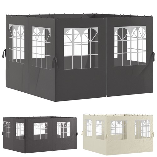 Outsunny seitenwand 4er set - 4er,